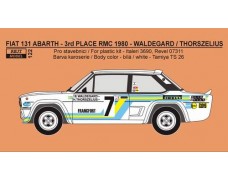 Decal -  Fiat 131 Abarth „SVENSKA“ -> 3th place Rallye Monte Carlo 1980 - Waldegard / Thorszelius